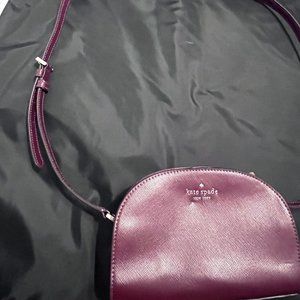 Nice Kate Spade Burgundy Purse with Adjustable Strap New